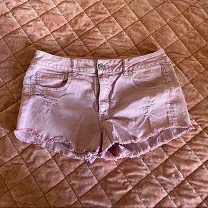 American Eagle Pink Denim Shorts